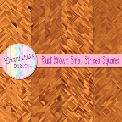 Free rust brown small striped squares digital papers