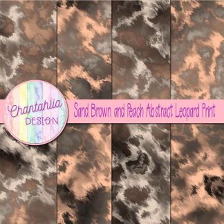 Free sand brown and peach abstract leopard print digital papers