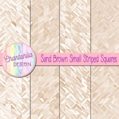 Free sand brown small striped squares digital papers