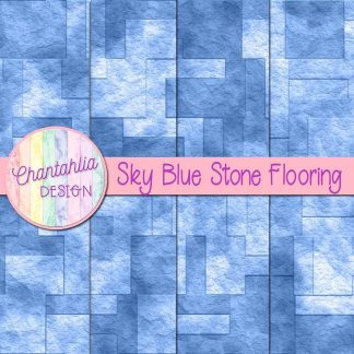 Free sky blue stone flooring digital papers