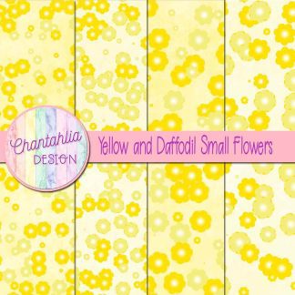 Free yellow and daffodil small flowers digital papers