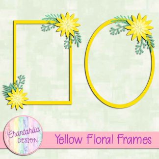Free yellow floral frames