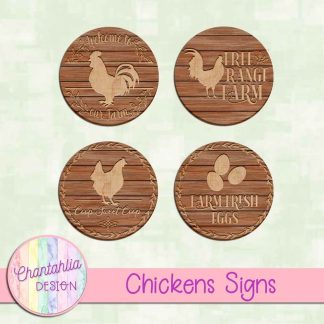 Free signs in a Chickens theme
