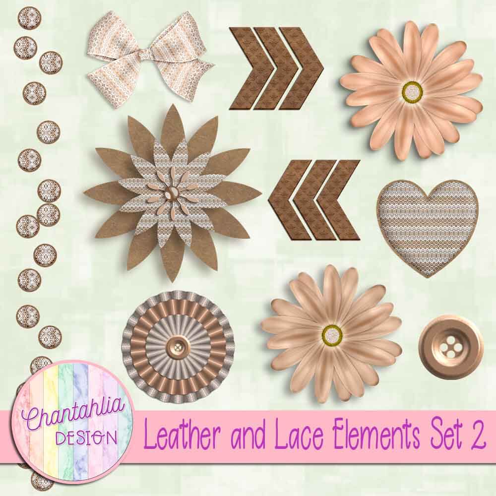 Free design elements in a Leather and Lace theme