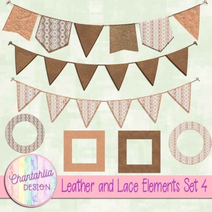 Free design elements in a Leather and Lace theme