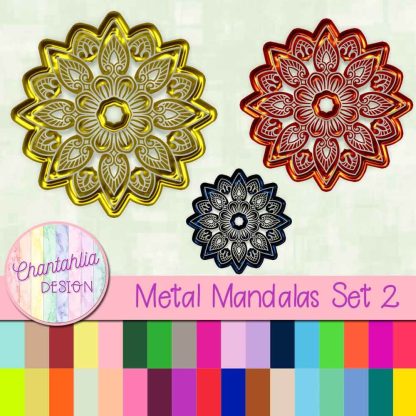 Free metal mandala design elements