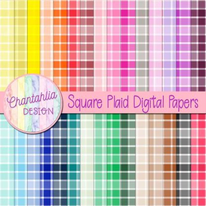 free digital papers featuring a square plaid design