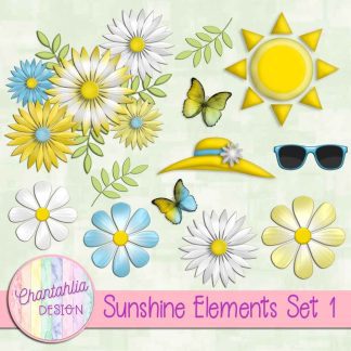 Free design elements in a Sunshine theme.