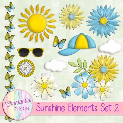 Free design elements in a Sunshine theme.