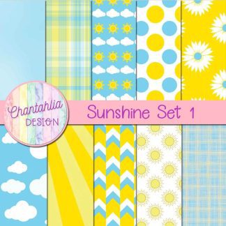 Free digital papers in a Sunshine theme