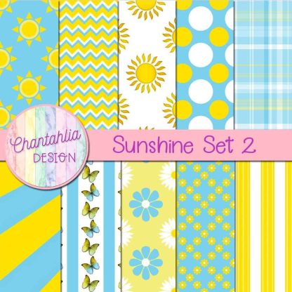 Free digital papers in a Sunshine theme