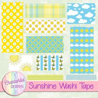 Free washi tape in a Sunshine theme