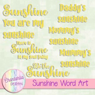 Free word art in a Sunshine theme