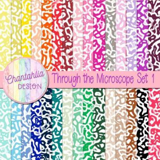 free digital papers featuring a through the microscope design