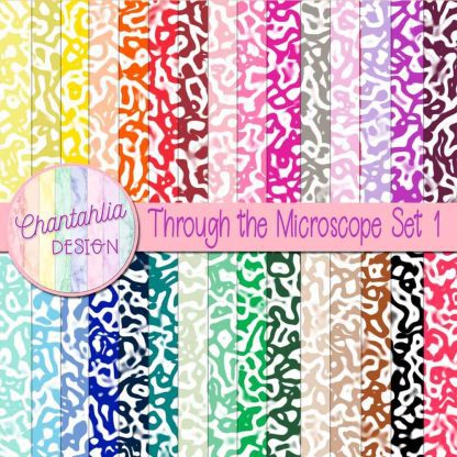 free digital papers featuring a through the microscope design