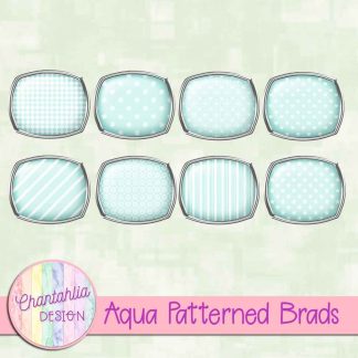 Free aqua patterned brads
