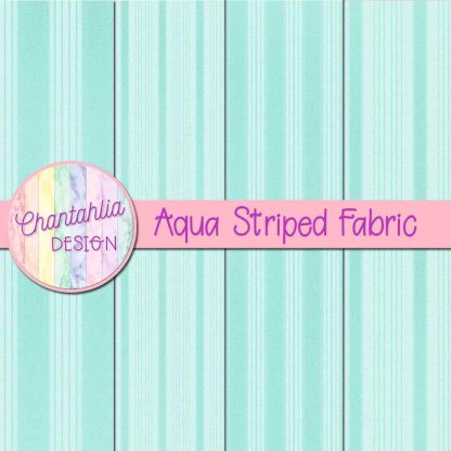 Free aqua striped fabric digital papers