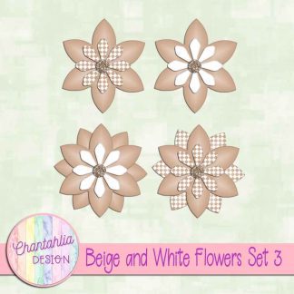Free beige and white flowers