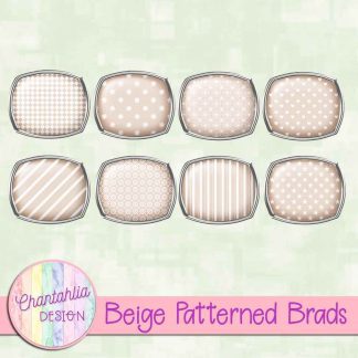 Free beige patterned brads