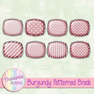 Free burgundy patterned brads