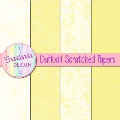 Free daffodil scratched digital papers