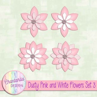 Free dusty pink and white flowers