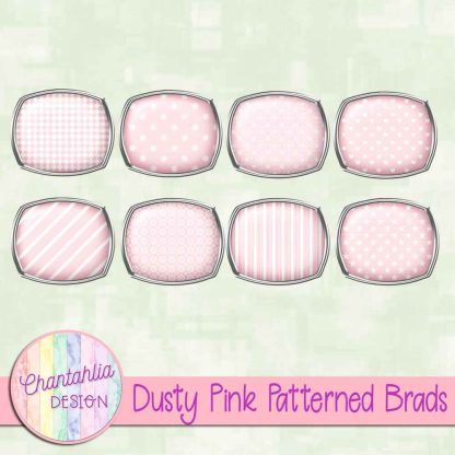 Free dusty pink patterned brads