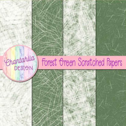 Free forest green scratched digital papers