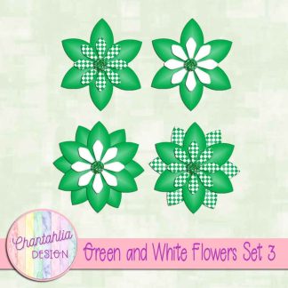 Free green and white flowers