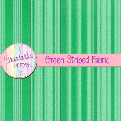 Free green striped fabric digital papers