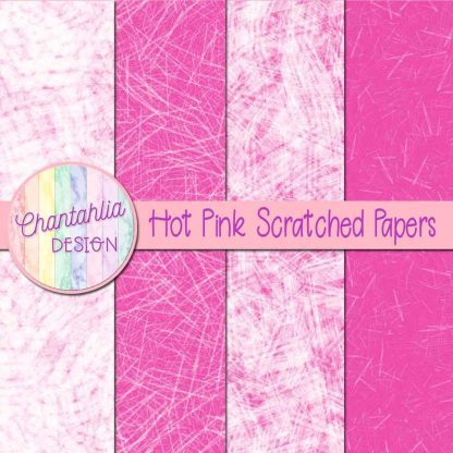 Free hot pink scratched digital papers