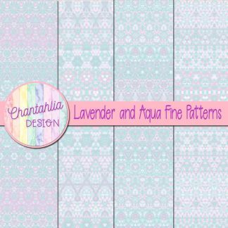 Free lavender and aqua fine patterns digital papers