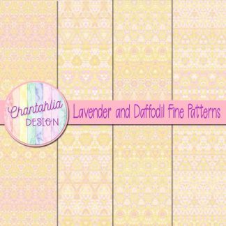 Free lavender and daffodil fine patterns digital papers