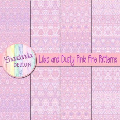 Free lilac and dusty pink fine patterns digital papers