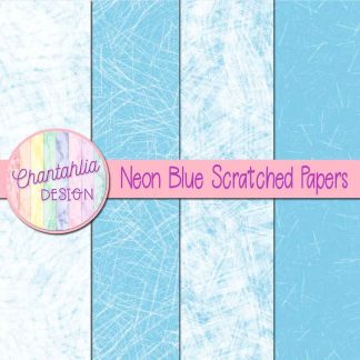 Free neon blue scratched digital papers
