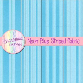 Free neon blue striped fabric digital papers