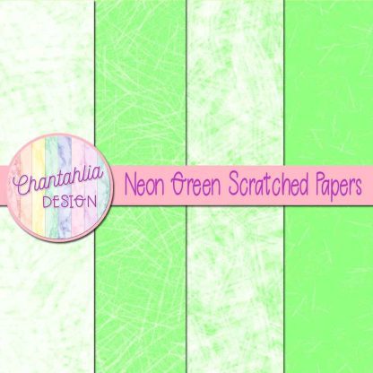 Free neon green scratched digital papers