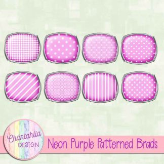 Free neon purple patterned brads