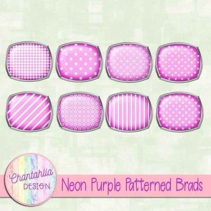 Free neon purple patterned brads