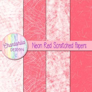 Free neon red scratched digital papers