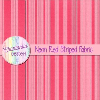 Free neon red striped fabric digital papers