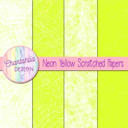Free neon yellow scratched digital papers
