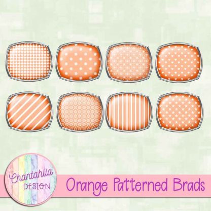 Free orange patterned brads