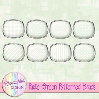 Free pastel green patterned brads