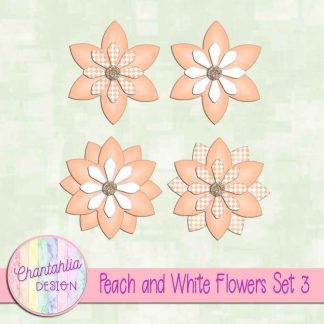 Free peach and white flowers