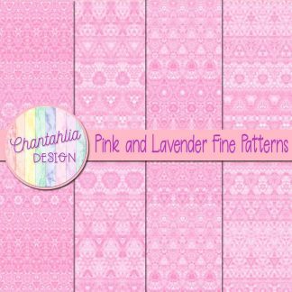 Free pink and lavender fine patterns digital papers