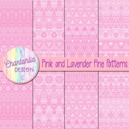 Free pink and lavender fine patterns digital papers