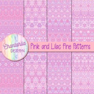 Free pink and lilac fine patterns digital papers