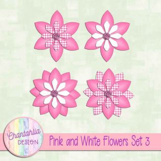 Free pink and white flowers