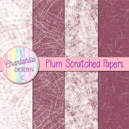 Free plum scratched digital papers